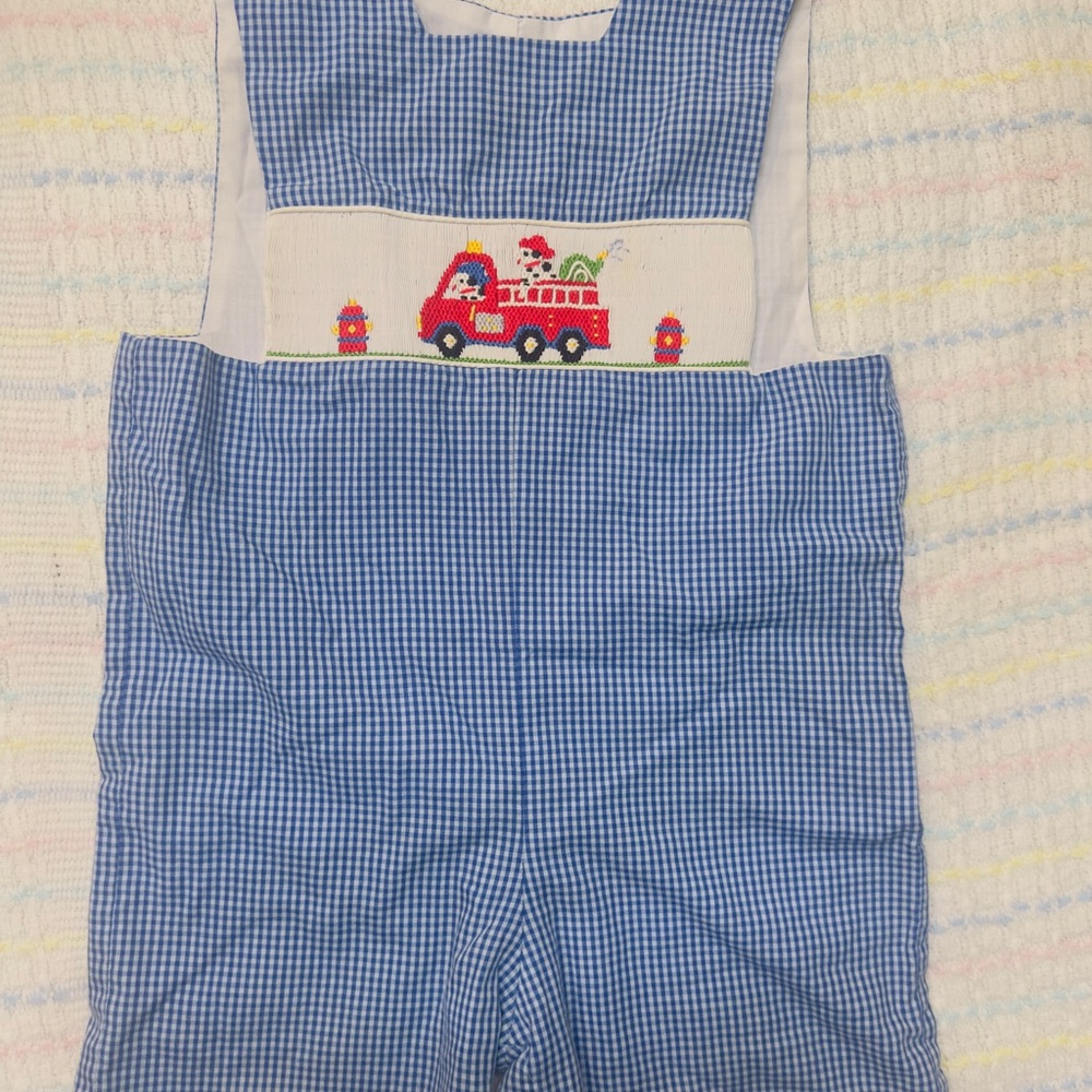 Elan Blue and White Gingham Jumpsuit